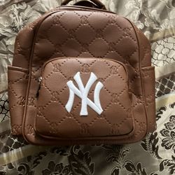 MLB Leather Backpack Ny Yankee