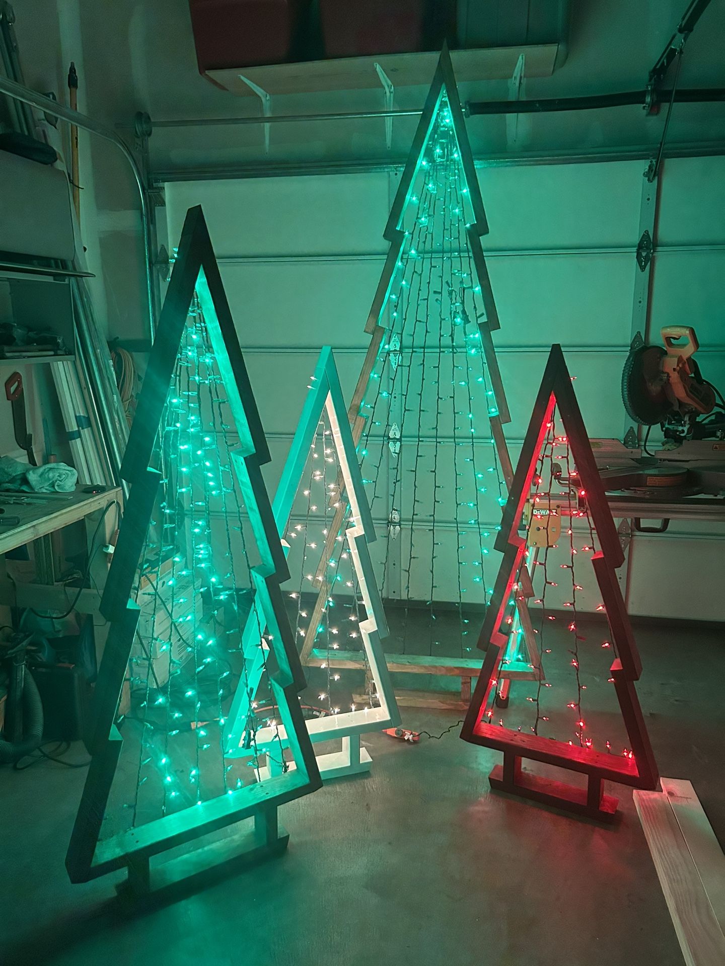 Homemade Light Up Christmas Trees Xmas Yard Decorations