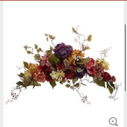 Rose, Peony, Hydrangea & Dahlia Floral Flower Rustic Anthropologie Style Swag