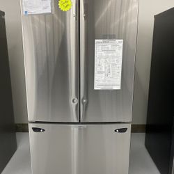 LG 3-Door French Refrigerator- Counter Depth- Silver- OPEN BOX 45%OFF