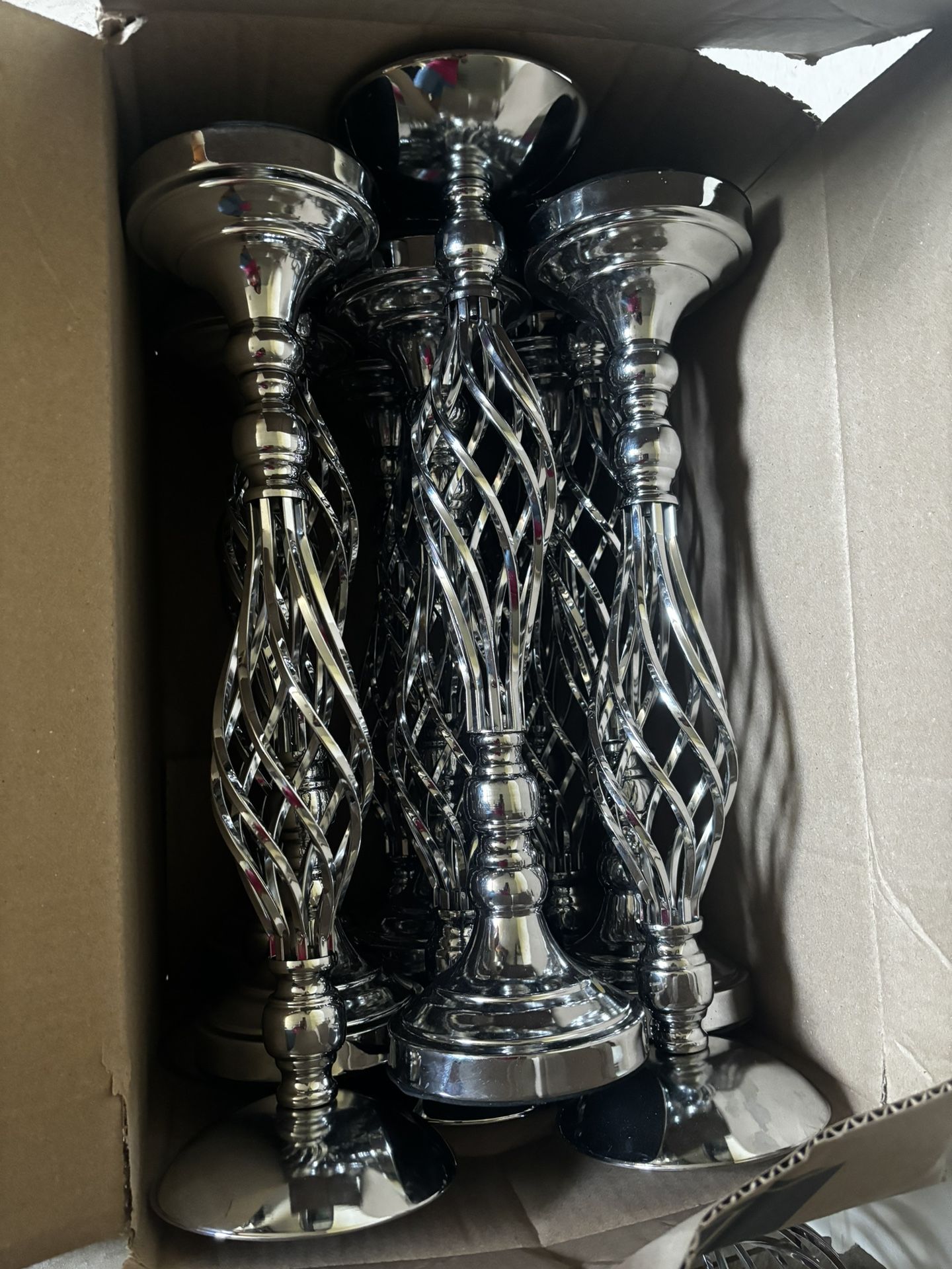 Silver Vases for Centerpieces - Metal
