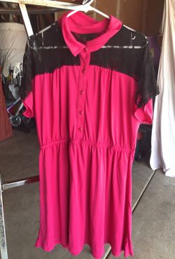 Pink dress plus size