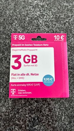 T-Mobile 3gb prepaid Europe Unopened