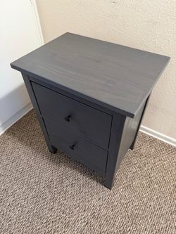 Two Dark Gray - 2-Drawer Nightstand