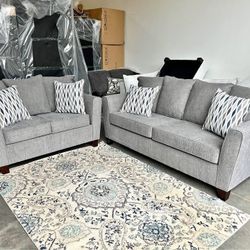 New Gray Sofa Loveseat Set