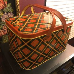Vintage Tin Picnic Basket