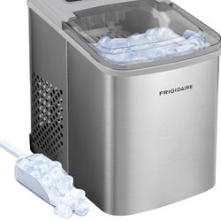 Frigidaire 26 Lbs per Day Portable Compact Maker, Ice Making Machine, Stainless, Medium