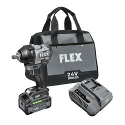 Flex 24v BRUSHLESS 1/2" Mid Torque Impact Wrench Kit