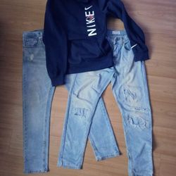 Boy's Nike Hoodies And Levi's Jeans 