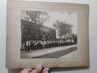 Antique photo rare Dairy delivery fleet Evanston Ill