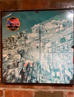 9/11 World Trade Center aftermath framed photo