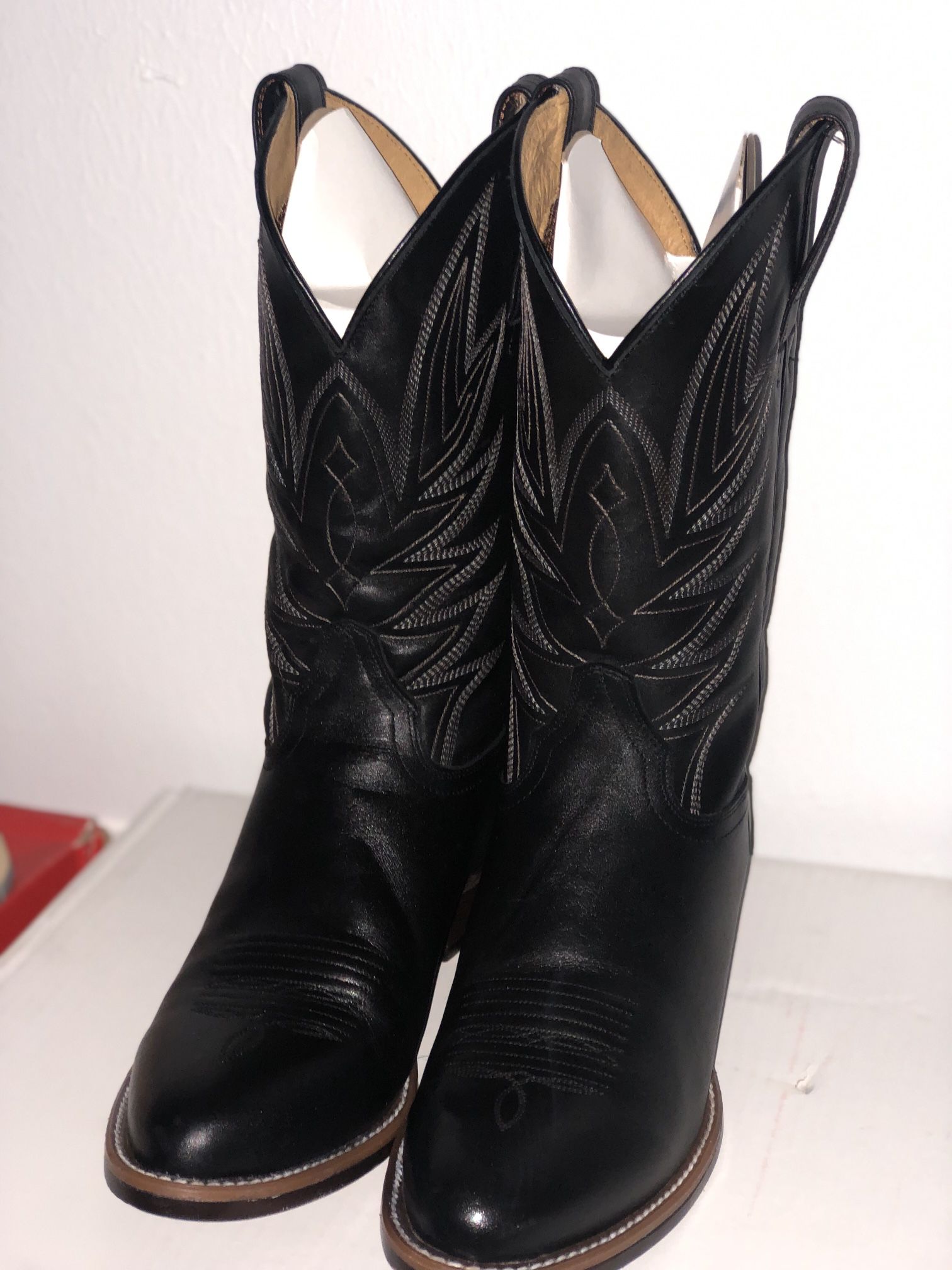 Black Leather Boots Cody James 