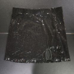 Womens Size Small Black Sequin Skirt
