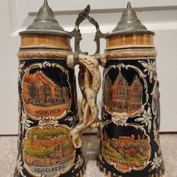 Vintage German Steins - Set of 2