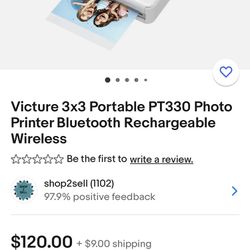Victure 3x3 Portable Photo printer Pt330