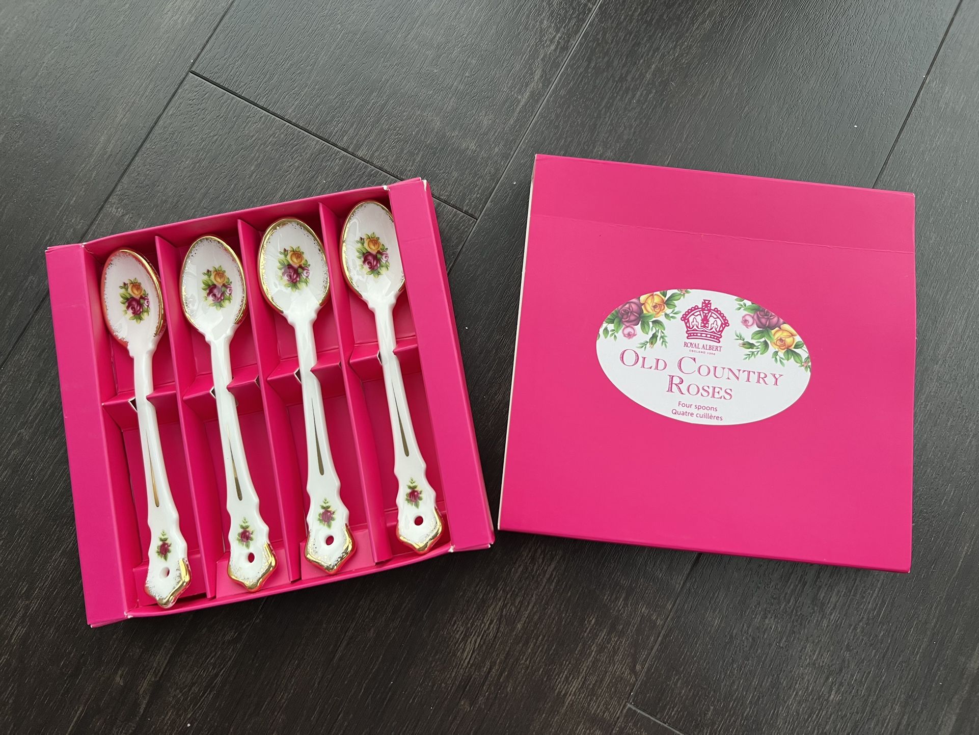 Royal Albert Old Country Roses Porcelain tea Spoon Set Of 4