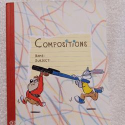 Vintage Looney tunes ruled composition notebook
