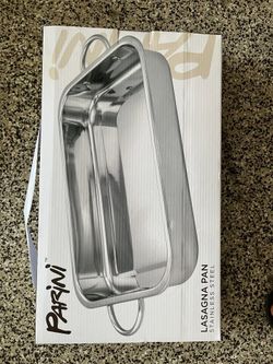 Parini Stainless Steel Lasagna Pan with Handles, New in Box