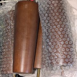 6 inch brown wood legs