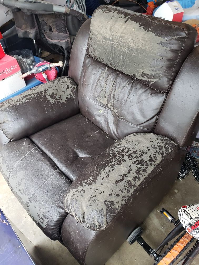 Dark brown recliner