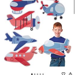 Airplane Theme Birthday Party Decoration Cardstock Cutout/ Airplane Party Plates, Tablecloths, Centerpieces/airplane Cloud Decoration /boy Party
