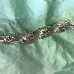 RHHJ Sterling Silver 10mm Diamond Cut Rope Chain 30in