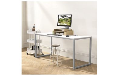 SHW Home Office 32-Inch Computer Desk White