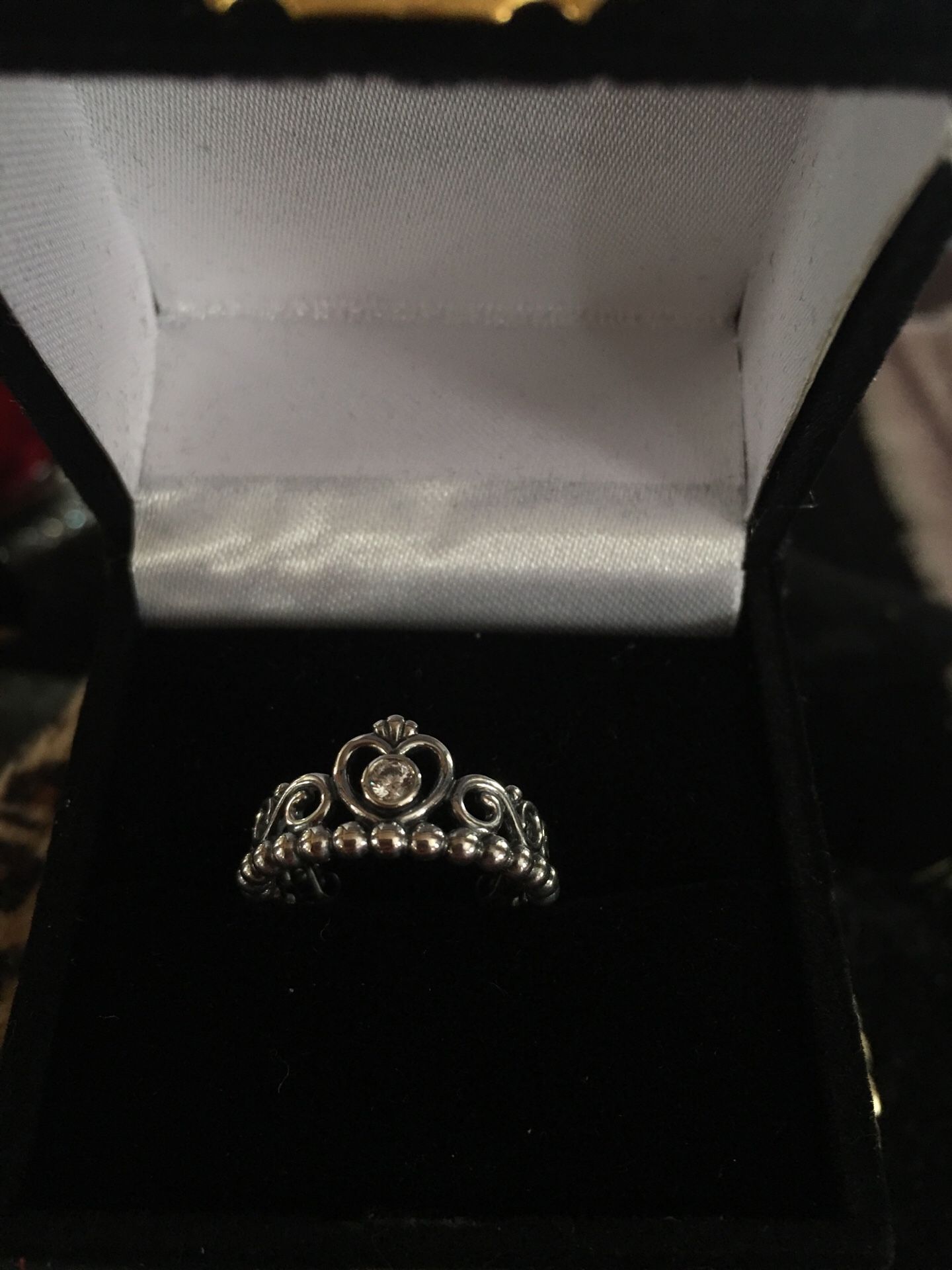 Pandora silver crown ring size 6