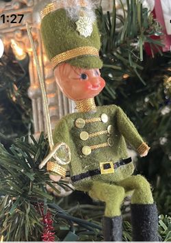 Vintage Ornaments and Raggedy Anne doll