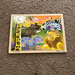 Melissa & Doug African Plains Wooden Jigsaw Puzzle - 24 Pieces