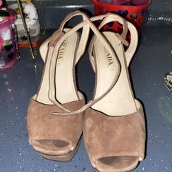Prada wedges cheap sale