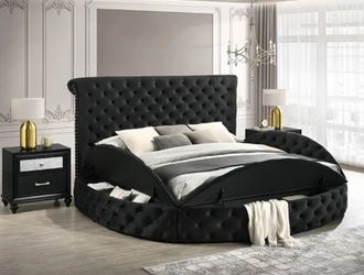 Upholstered Queen Storage Bedframe