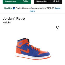 Jordan 1 Knicks 