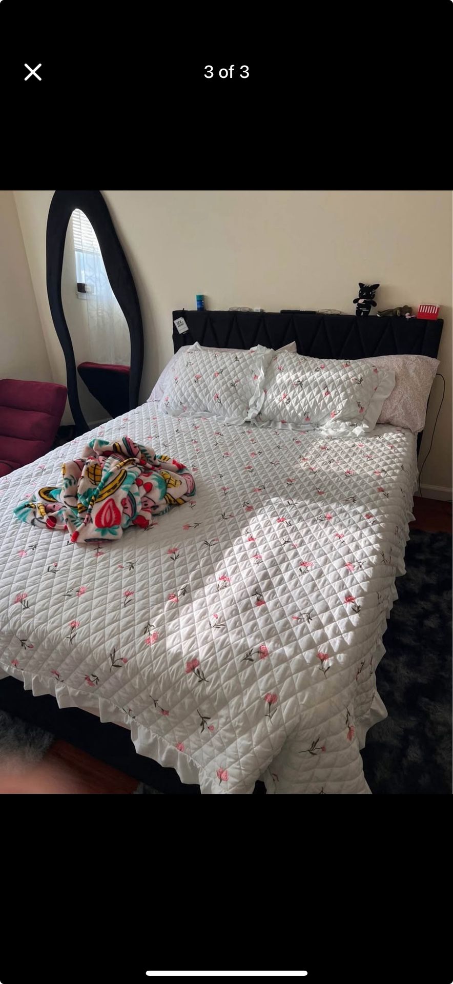 Black Queen 4 Drawer Bed Frame 