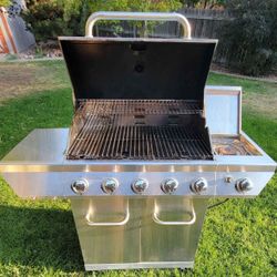 Evolution 5 burner gas grill with side burner