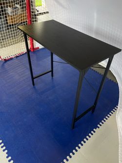 Black Writing Desk with Metal Legs