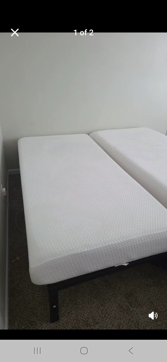 Twin Xl Mattress W/platform Bedframe