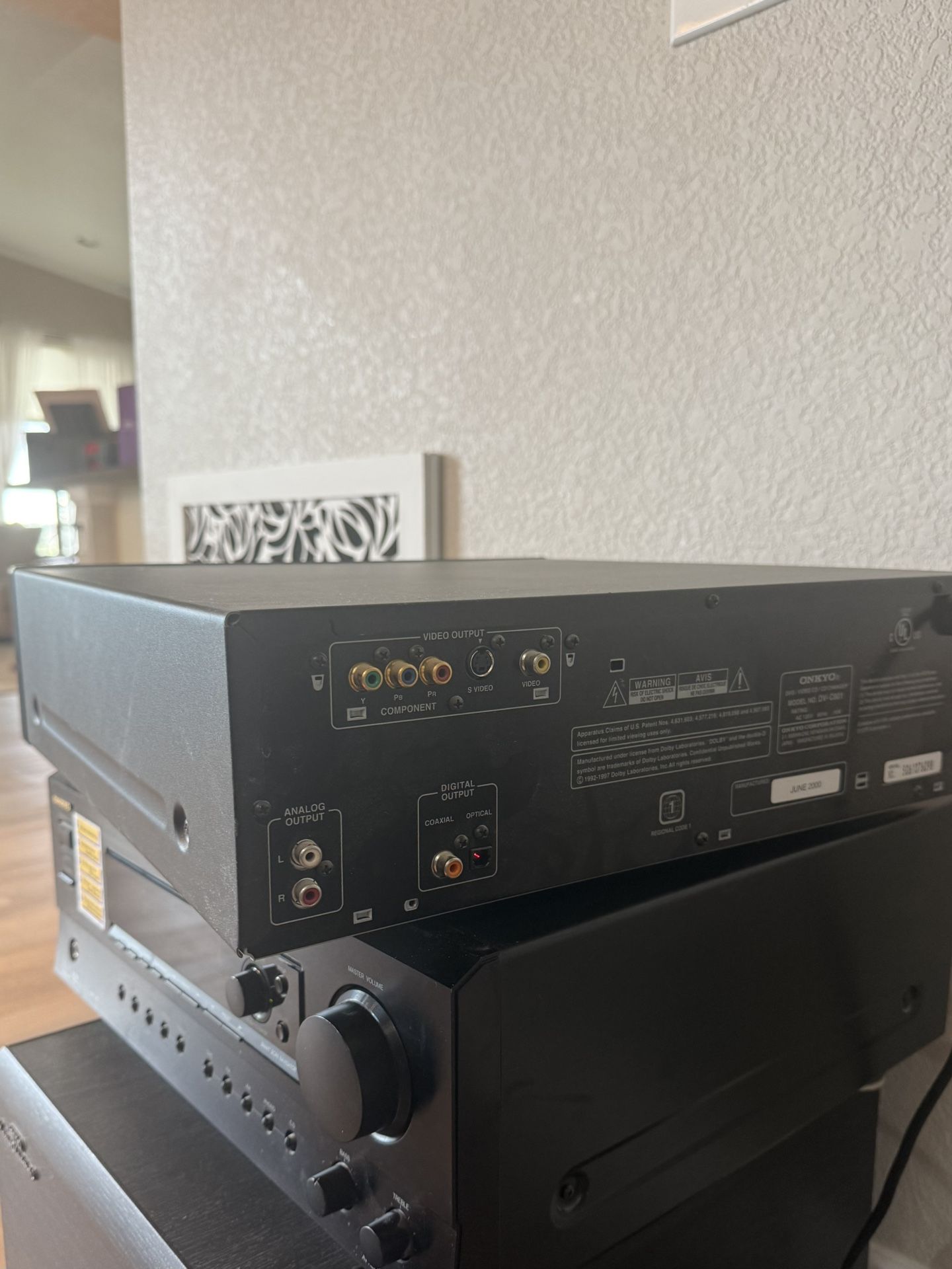 5-disc changer for movies and music.