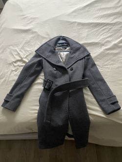 Aritzia Babaton Wool Cashmere Coat XS – Gray Belted Luxury Women’s Coat