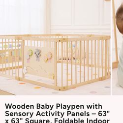 Avenlur Wooden Playpen (Like New)