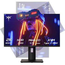 KTC 27 Inch Mini LED Monitor, 1440P 165Hz/144Hz Gaming Monitor, HDR1000