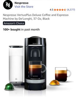Nespresso VertuoPlus Deluxe Coffee Machine Black