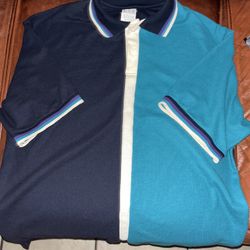 Sz Medium Vintage Polo Color Block