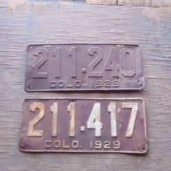 Antique Colorado License Plates