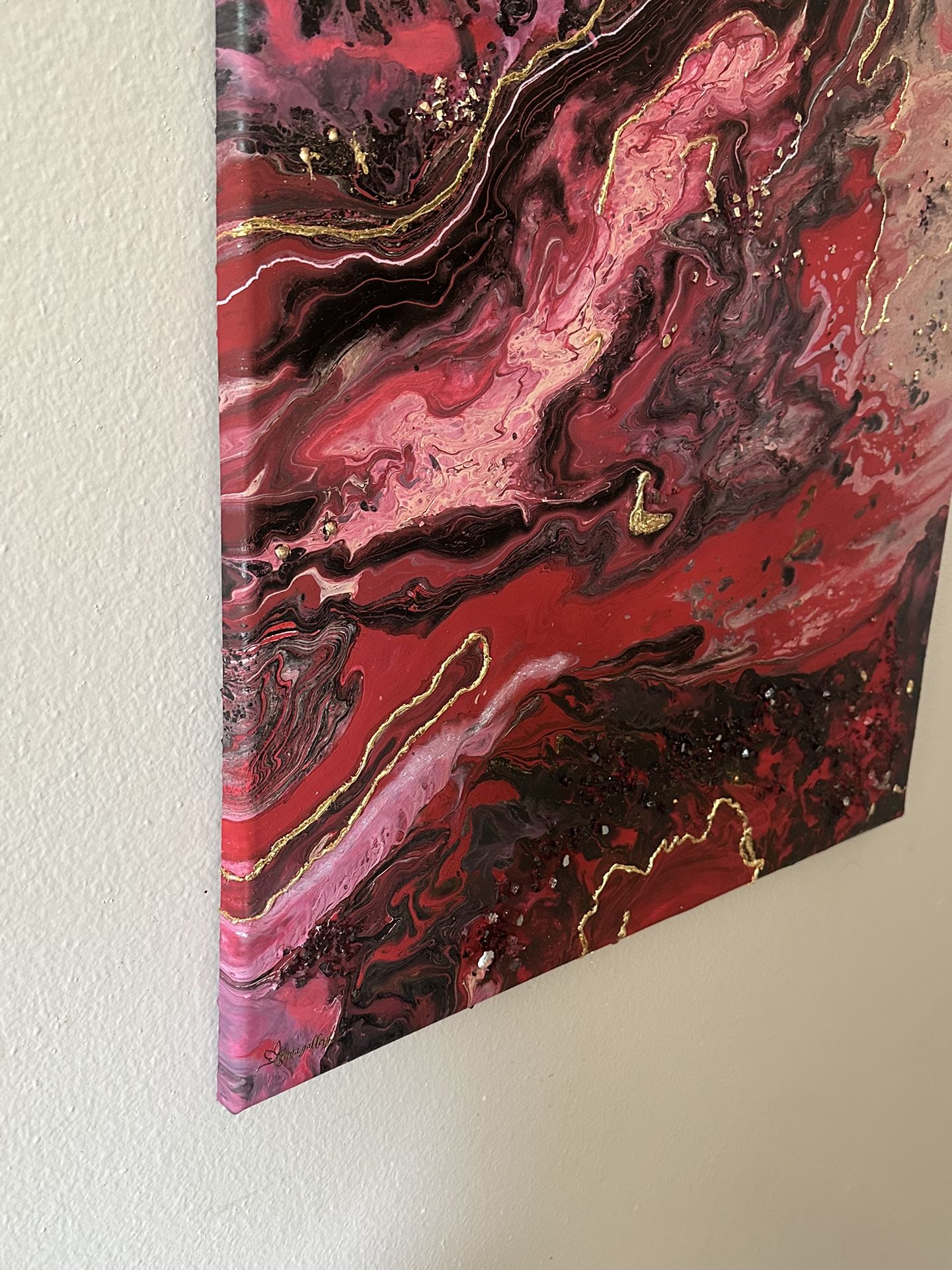 14K Gold Leaf Handmade Painting