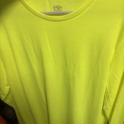 AW (Athletic Works)high-visibility safety Work shirts . Bright colors neon yellow, neon orange