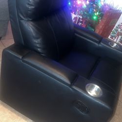 Brand New Black Leather Recliner 