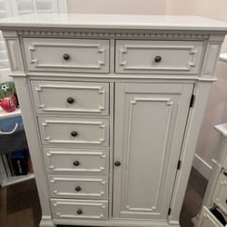 Tall White Wardrobe Dresser Chest Of Drawers 