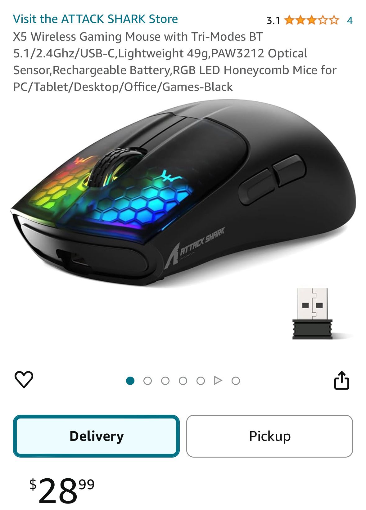 Attack Shark X5 Gaming Mouse