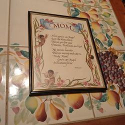 Decorative Framed Hanging Artwork Poem For Mom By Rachel Grace 